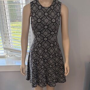 Zara Black and White Floral Mini Dress